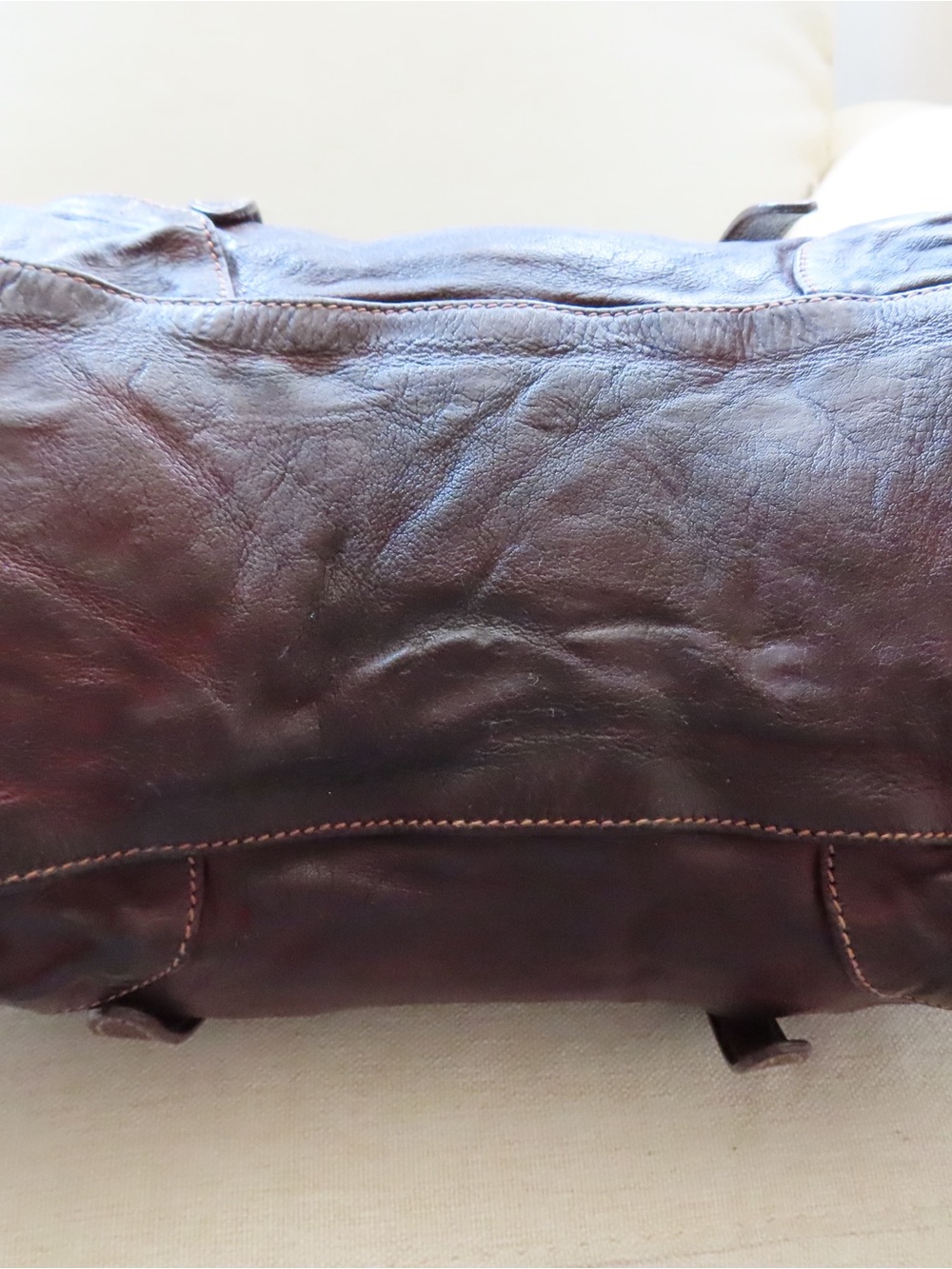 Vintage Prada Brown Leather Doctor Bag Frame Top Handle Handbag - Picture 8 of 16